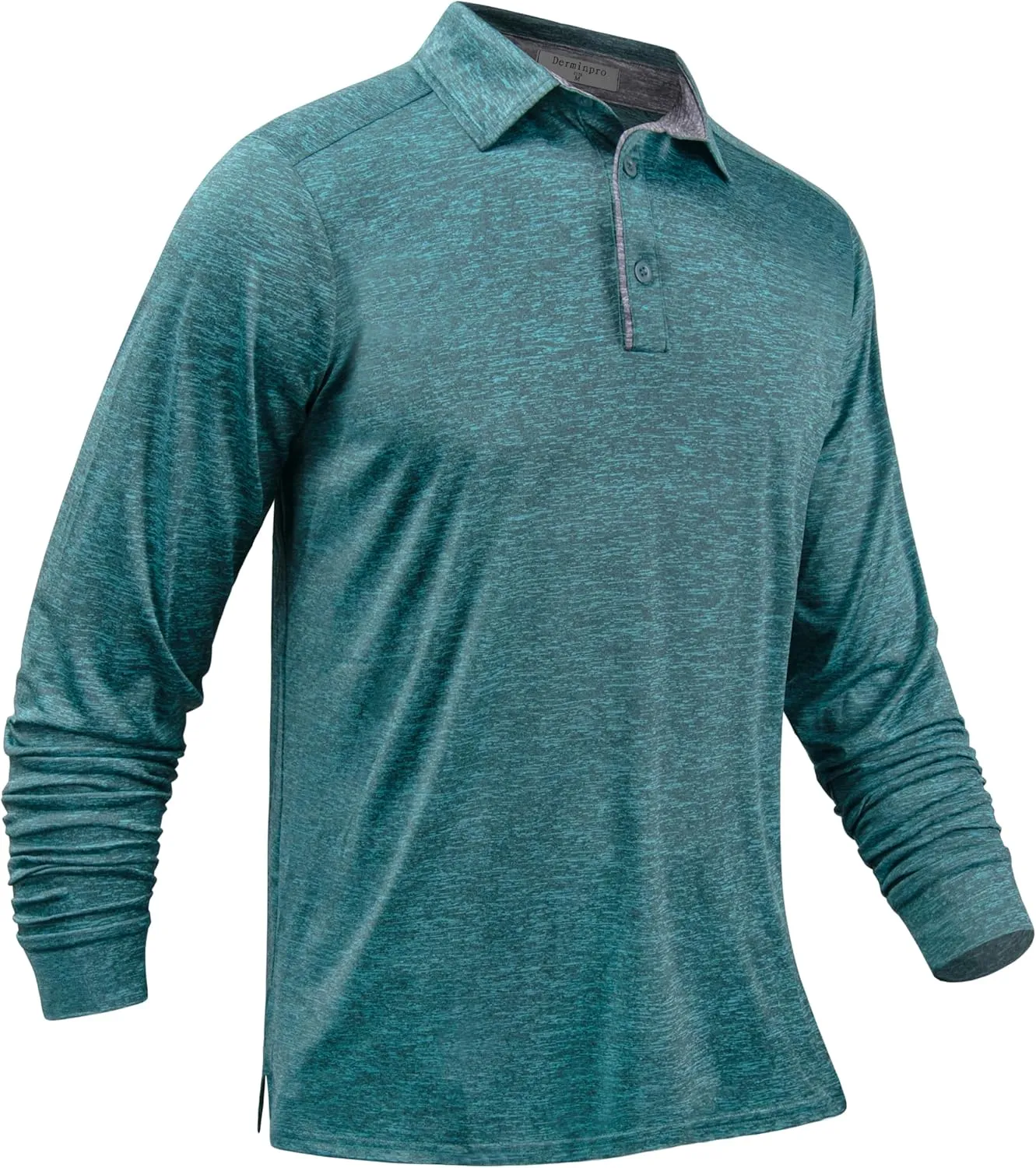 Derminpro Mens Polo Shirts Long Sleeve Quick Dry Athletic Golf T-Shirts