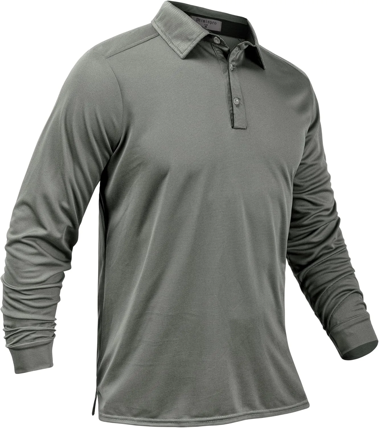 Derminpro Mens Polo Shirts Long Sleeve Quick Dry Athletic Golf T-Shirts