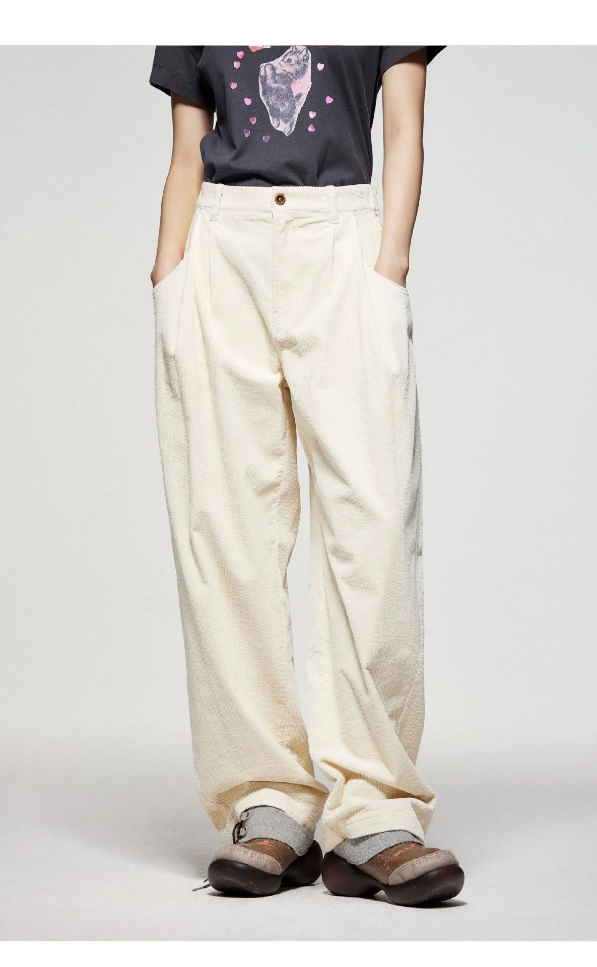 Lazy corduroy tapered casual pants | 3 color
