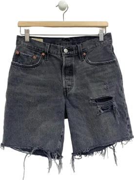 Levi's Grey Denim Distressed Shorts W 27