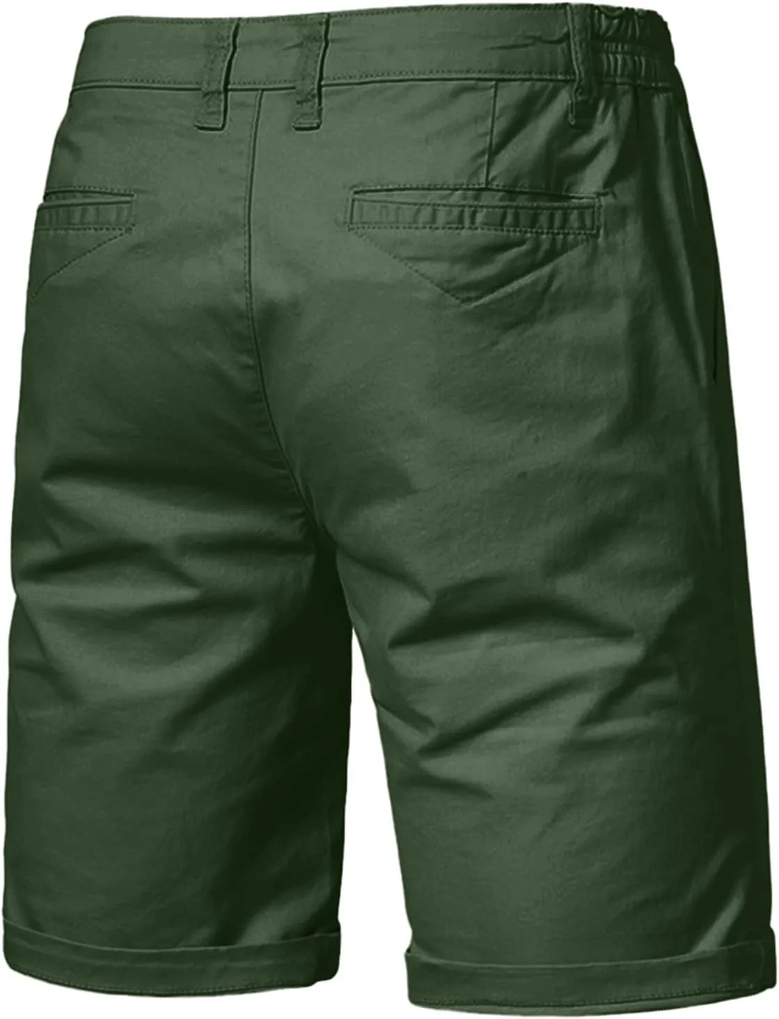Oymyakon Men's Stretch Chino Short Slim Fit 10" Inseam Flat Front Shorts Summer Cotton Casual Shorts with Pocket