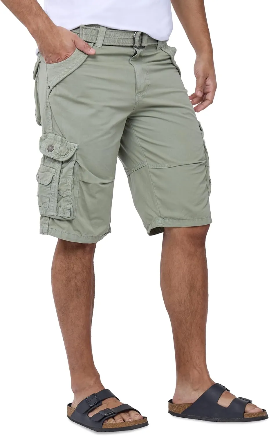 X RAY Mens Cargo Shorts Camo & Solid Colors 12.5" Inseam Knee Length Classic Fit Multi Pocket (Big and Tall Shorts for Men)