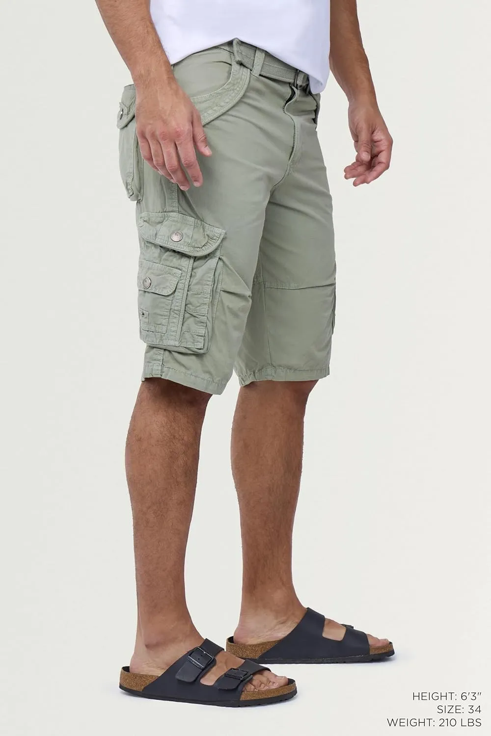 X RAY Mens Cargo Shorts Camo & Solid Colors 12.5" Inseam Knee Length Classic Fit Multi Pocket (Big and Tall Shorts for Men)