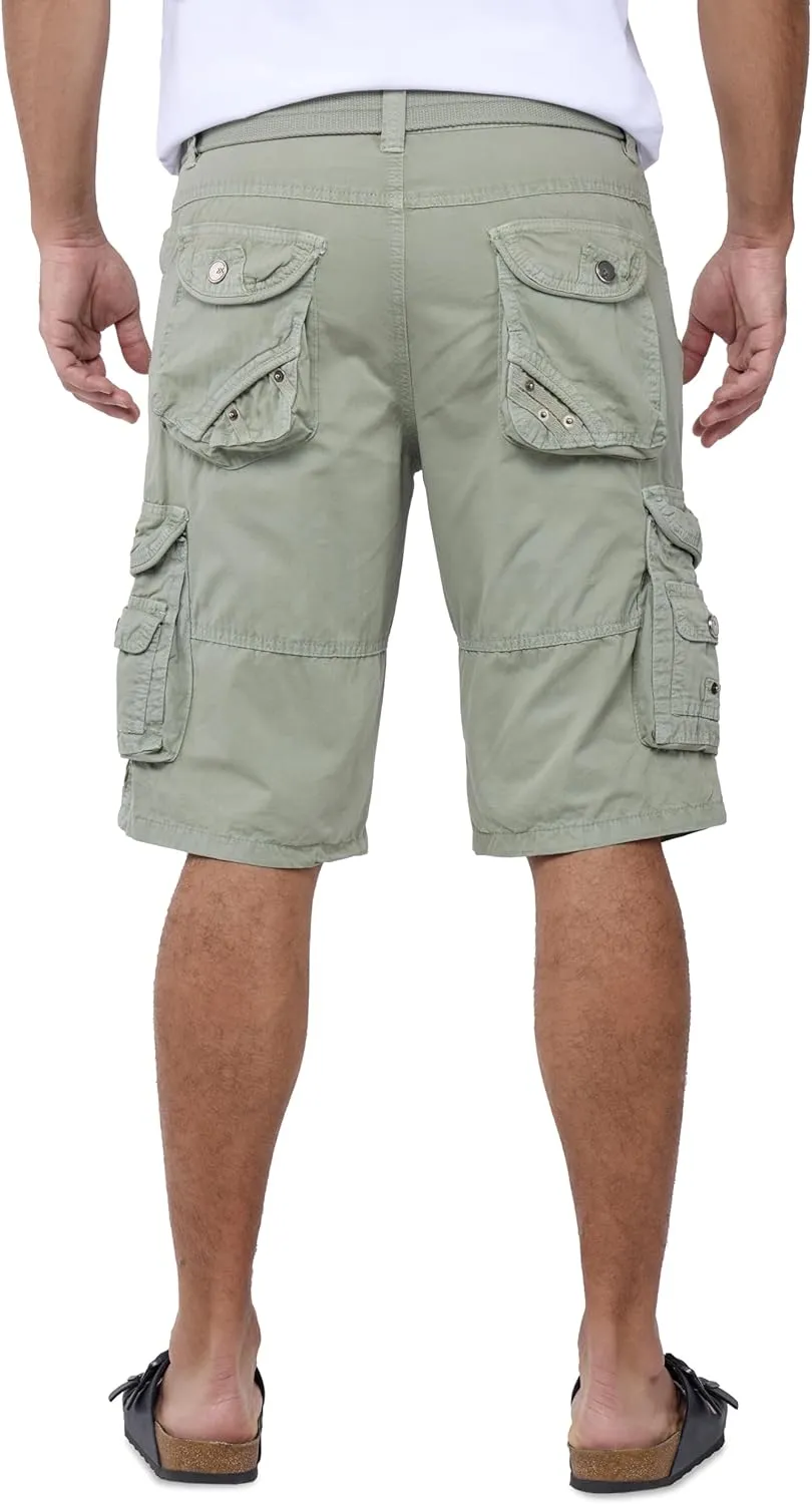 X RAY Mens Cargo Shorts Camo & Solid Colors 12.5" Inseam Knee Length Classic Fit Multi Pocket (Big and Tall Shorts for Men)