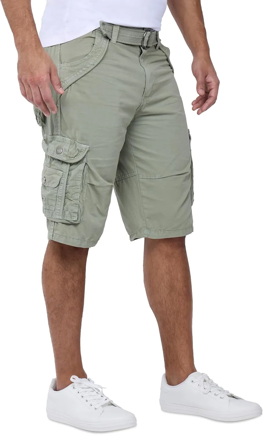 X RAY Mens Cargo Shorts Camo & Solid Colors 12.5" Inseam Knee Length Classic Fit Multi Pocket (Big and Tall Shorts for Men)